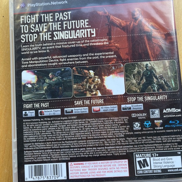 - PlayStation 3 ps3 singularity game - Picture 2 of 4